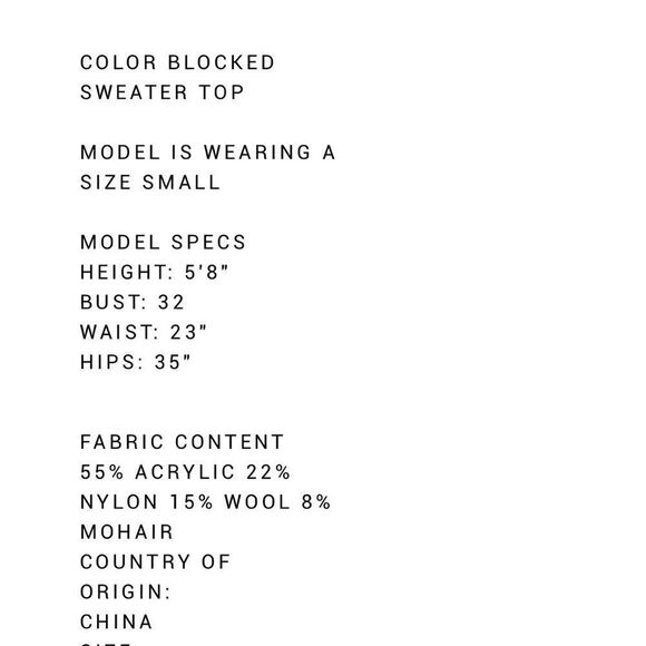 Color Block Sweater   - Picture 4 of 4